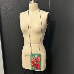 Vibrant Floral Crossbody Bag by MF is new beaded room for phone 🕶️ sunglasses $$